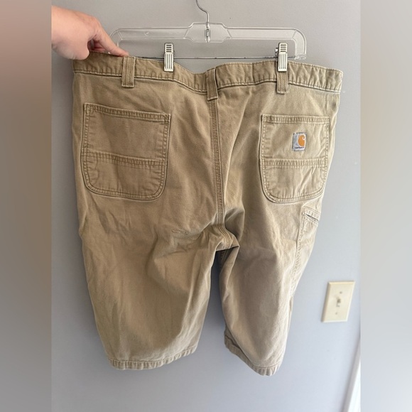 Carhartt Men’s Cargo Shorts SZ 42 Relaxed Fit Khaki Utility Work Pockets Summer - Picture 4 of 9